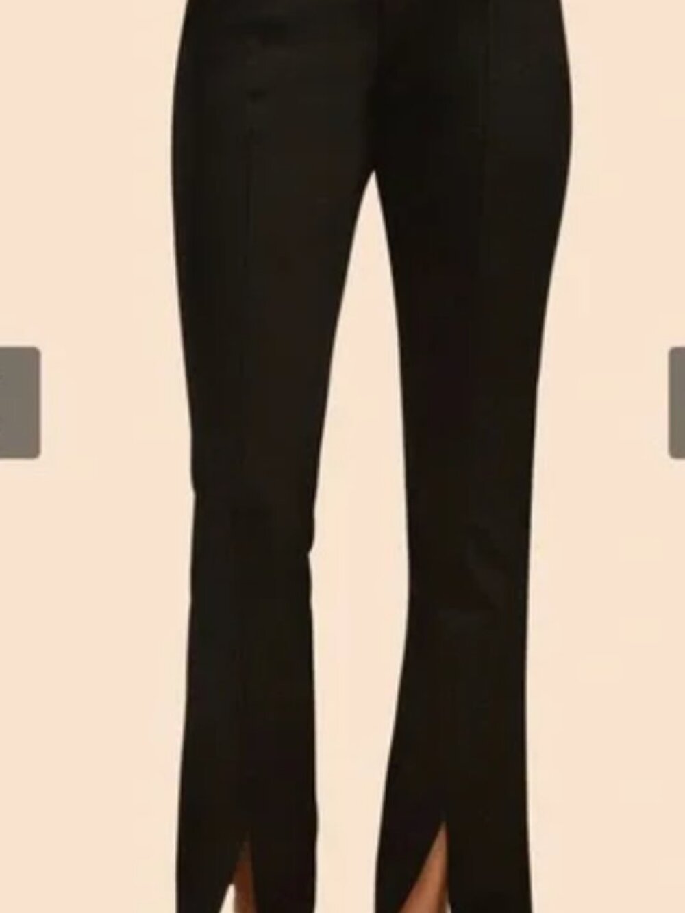 Trina Turk Carine Black Pant with front ankle slits NWOT size 10